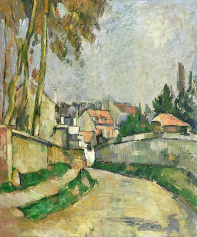 Dorpsweg, 1879-82 door Paul Cézanne